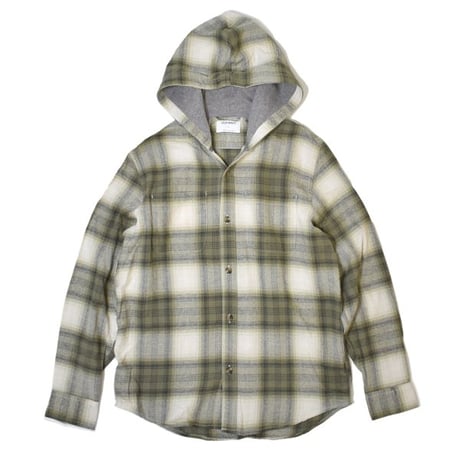 Old Navy Hooded Plaid Flannel Shirts - Olive Forest