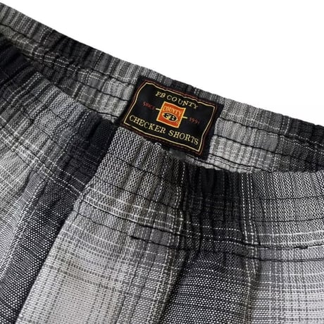 FB County Checker Cargo Shorts - Black/Grey
