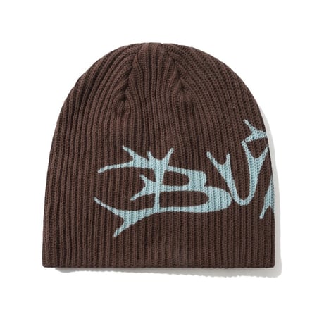 BUTTER GOODS Scrawling Skully Beanie - Brown