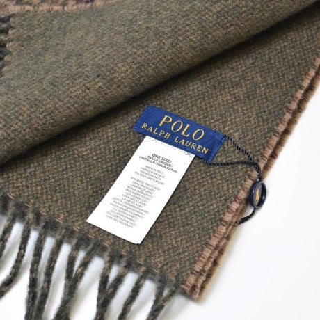 Polo Ralph Lauren Reversible Wool Scarf - Olive