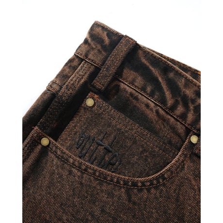 Butter Goods Spider Denim Jeans Acid Brown