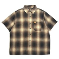 FB County S/S Checker Flannel Shirts - Black/Tan