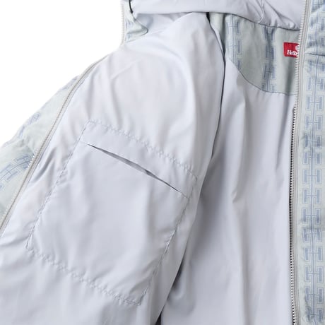 Hellrazor H Chain Suede Hooded Down Jacket Slate