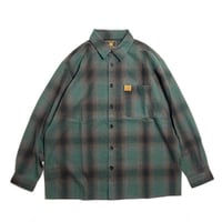 FB County L/S Checker Flannel Shirts BlackｘGreen