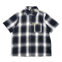 FB COUNTY S/S Checker Flannel Shirts - Royal/Grey/White