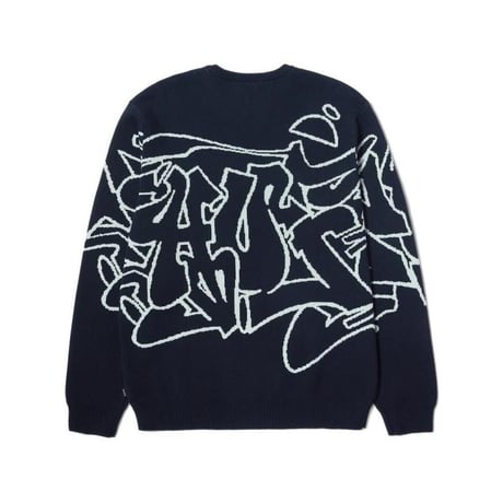 HUF Outlines Crewneck Sweater Navy