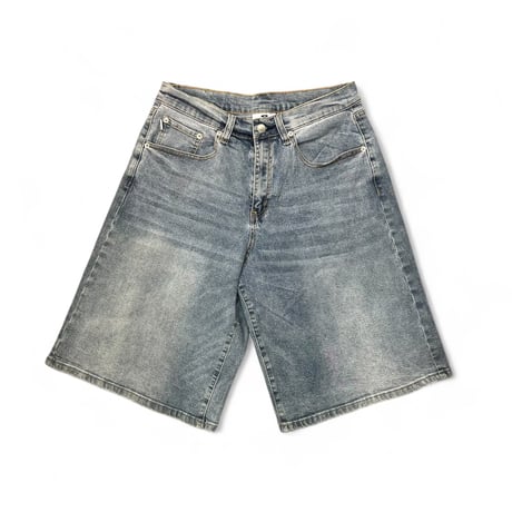 PRO CLUB Heavyweight Baggy Denim Shorts - Light Stonewash