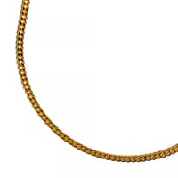 18k Gold Plated 1.5mm Curb Link Chain Necklace Gold