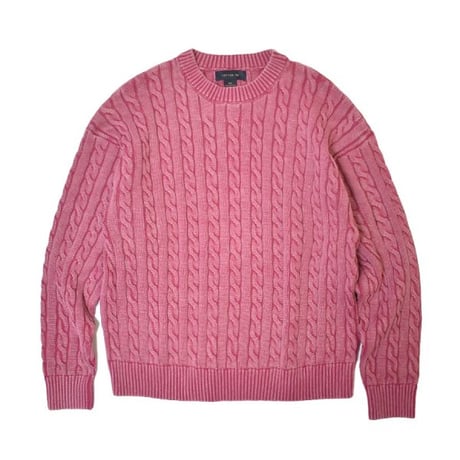 Cotton On Box Fit Cable Crewneck Sweater - Red
