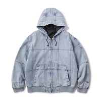 Hellrazor Block Baggie Denim Jacket - Light Indigo