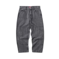 Hellrazor Block Baggie Denim Pants - Dark Black