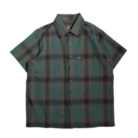FB County S/S Checker Flannel Shirts - Black/Green