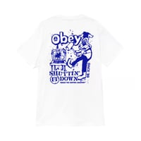 OBEY Smash The Control Tee - White Faded Wash
