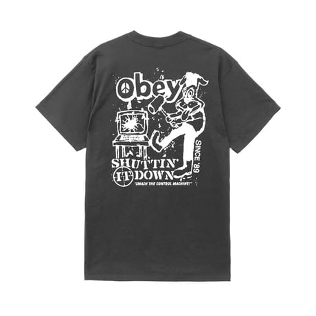 OBEY Smash The Control Tee - Vintage Black