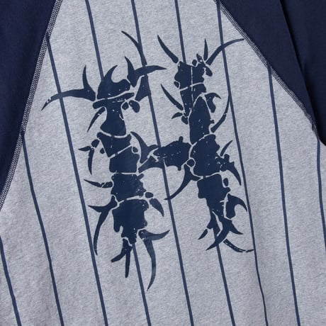 Hellrazor Born H Pocket Raglan LS Shirt - Grey/Navy