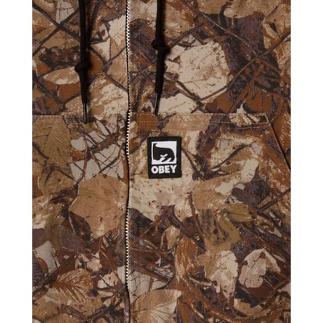 OBEY Glen Zip Up Jacket - Fence Camo