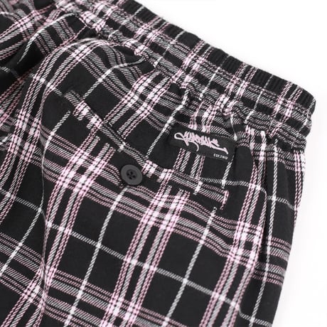 YARDSALE Shoreline Plaid Shorts - Black