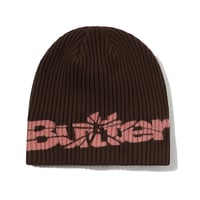 BUTTER GOODS Smashed Logo Knit Cap - Brown