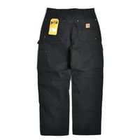 Carhartt USA B136 Double Front Washed Duck Utility Work Pants Black