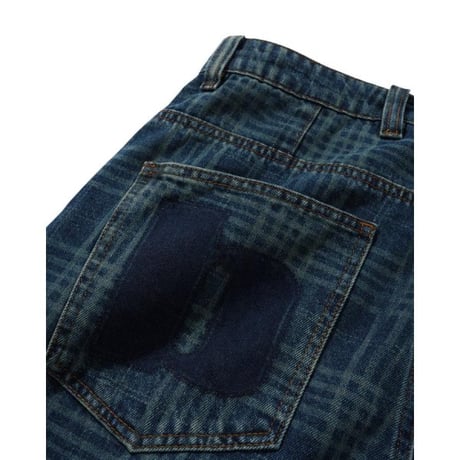 Butter Goods Burn Wide Cut Denim Jeans - Plaid