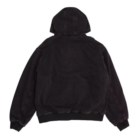 Hoddle Hdl Quilted Denim Hooded Jacket - Black