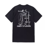OBEY Studios Catalogue Tee - Black Faded Wash