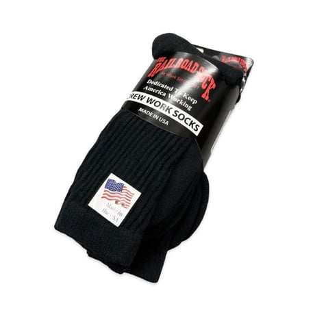 The Railroad Sock 3pack Crew Socks [3PWHT/BLK]