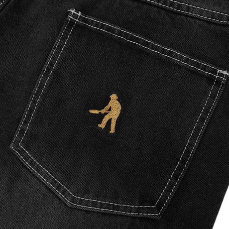 Passport Workers Club Jean Faded Wash Black
