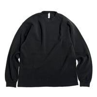 Los Angeles Apparel L/S Garment Dye Heavy Thermal Crewneck Black