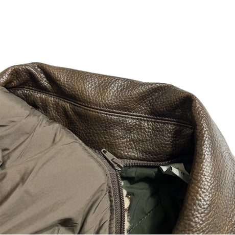 Levi's USA Leather Bomber Jacket Brown