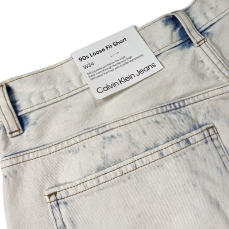 CALVIN KLEIN Bleach Denim Shorts - Blue
