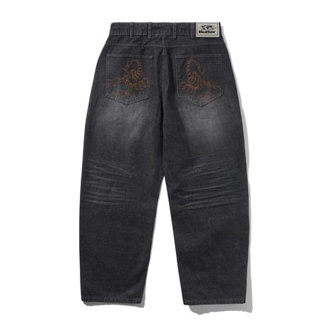 BUTTER GOODS Scorpion Stitch Denim Jeans - Black