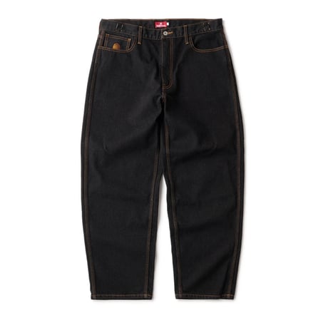 HELLRAZOR Baggy Denim Pants - One Wash  Black