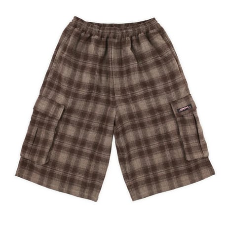YARDSALE SHORELINE PLAID SHORTS - Brown