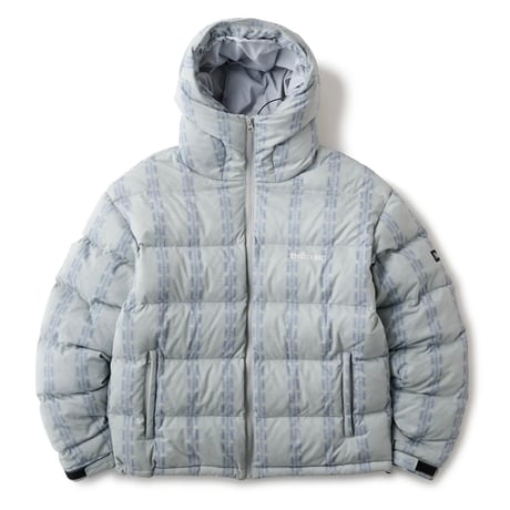 Hellrazor H Chain Suede Hooded Down Jacket Slate