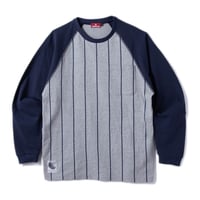 Hellrazor Born H Pocket Raglan LS Shirt - Grey/Navy