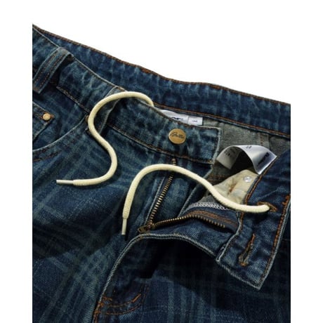 Butter Goods Burn Wide Cut Denim Jeans - Plaid