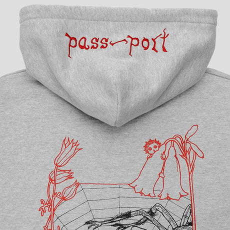 Pass~Port x May Gibbss Webbed Bed Zip Hoodie - Ash