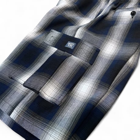 FB COUNTY Checker Cargo Shorts - Royal/Grey/White