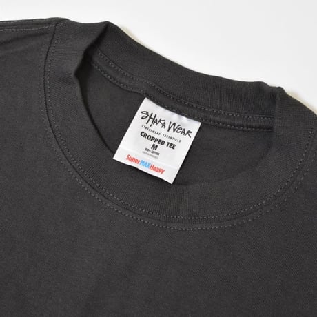 Shaka Wear 7.5oz Max Heavyweight Cropped Tee - Off Black