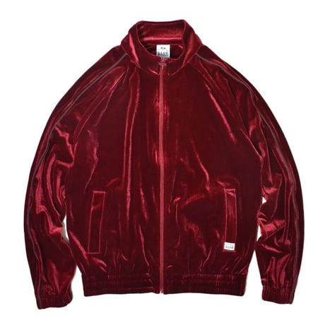 PRO CLUB Comfort Velour Track Jacket - Burgundy