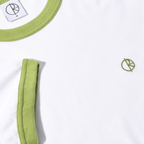 Polar Skate Ringer Tee - White/Peridot