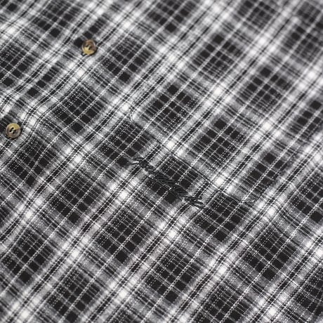 YARDSALE Faded Plaid Shirt - Black