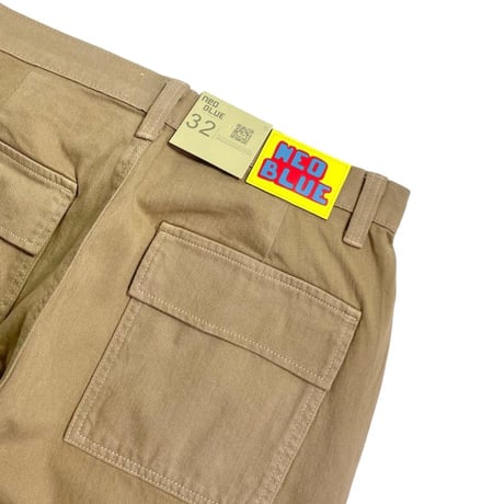 NEO BLUE Baggy Cargo Skate Pants Khaki