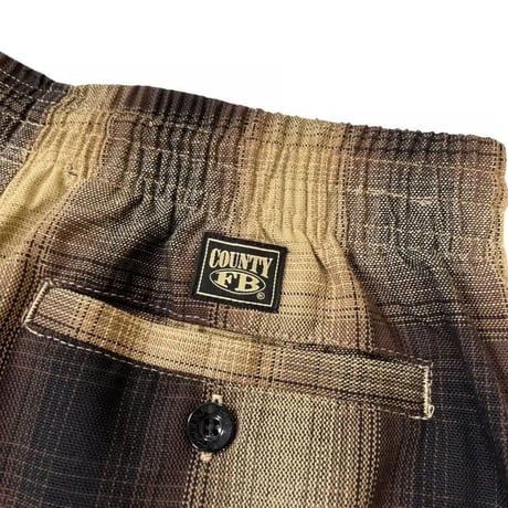 FB County Checker Cargo Shorts - Black/Tan