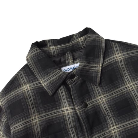 Old Navy Flannel Jacket - Black Plaid