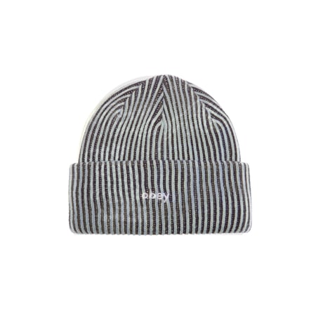 OBEY Bowery II Tone Rib Beanie Light Blue Multi