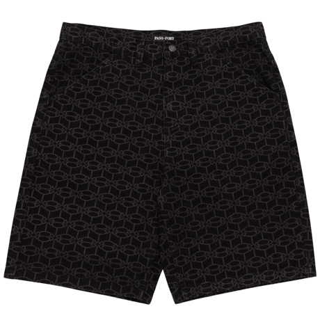 Pass~Port Soap Sparkle Workers Club Jean Short - Washed Black