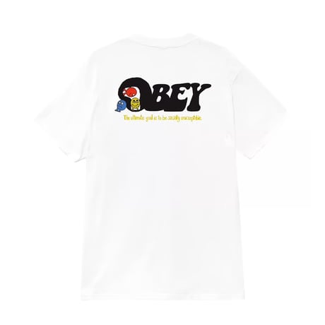 OBEY Earth Drop Out Tee - White Faded Wash