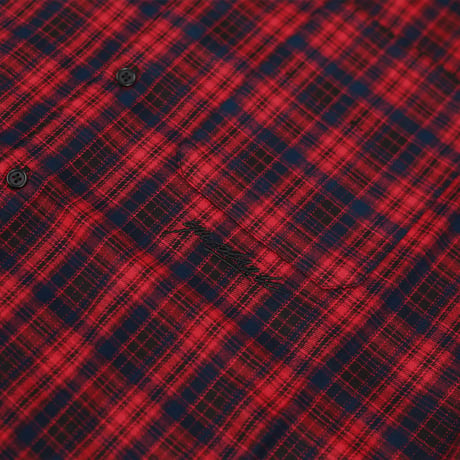YARDSALE Faded Plaid Shirt - Red